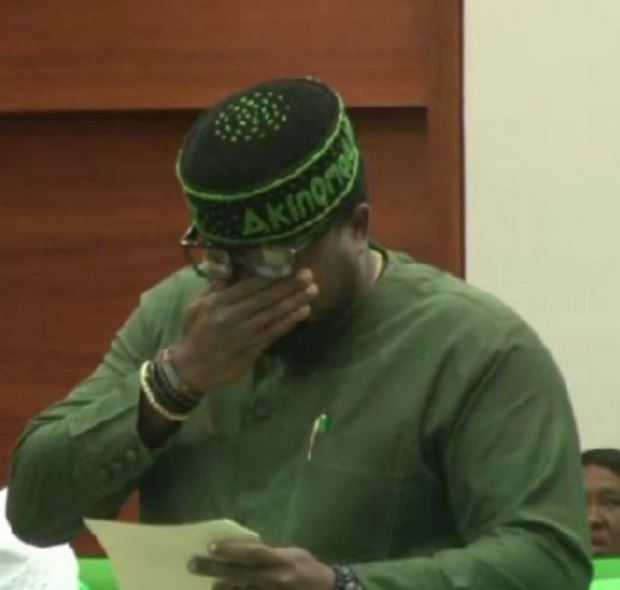 Reps Spokesperson Hon Akin Rotimi Breaks Down At Plenary While Discussing Insecurity In Ekiti 